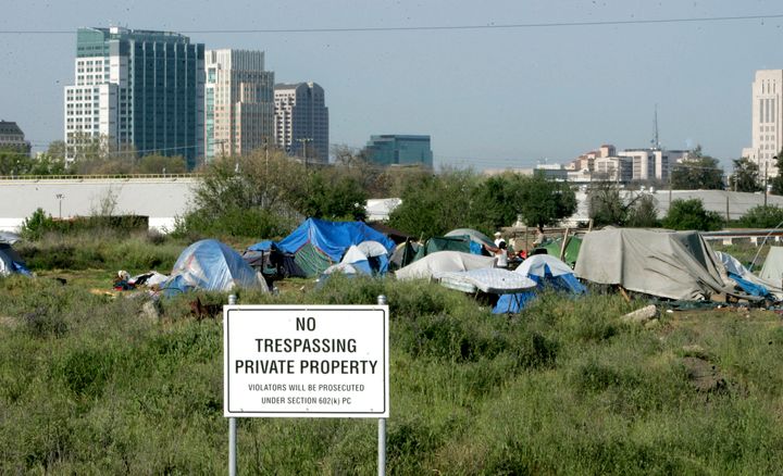Tent cities in Sacramento have become increasingly common. 