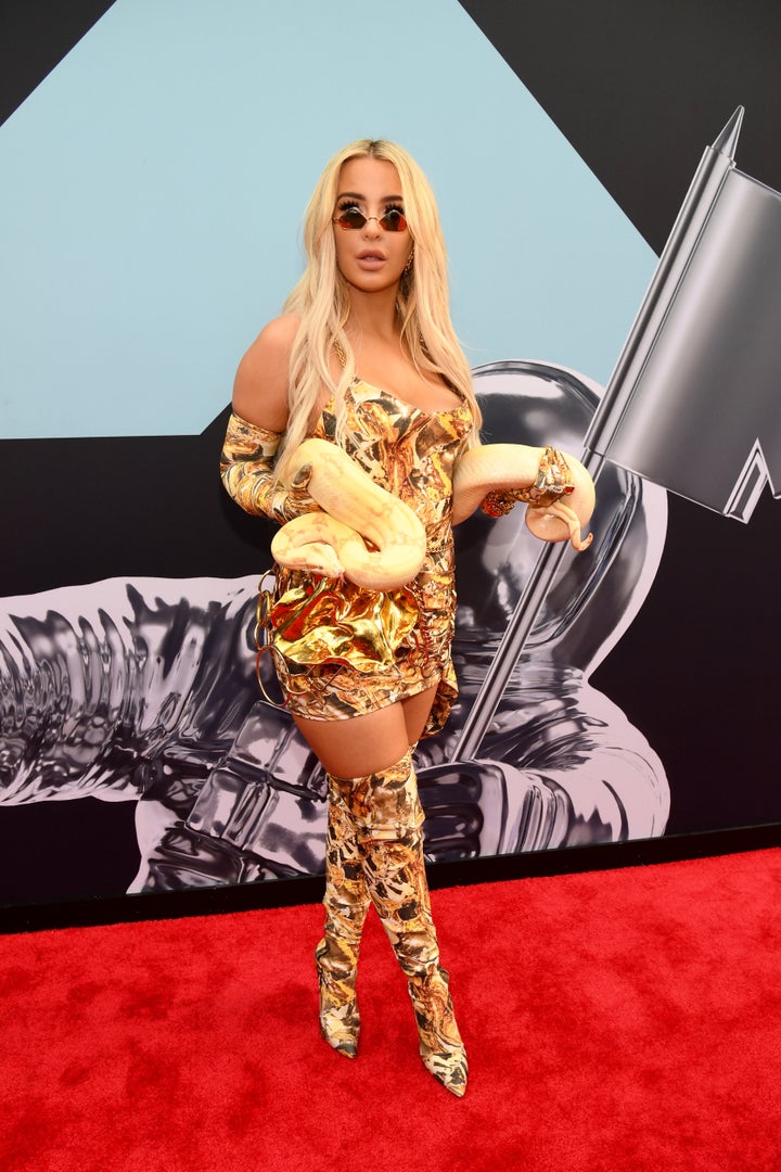 Tana Mongeau attends the 2019 MTV Video Music Awards at Prudential Center on Monday in Newark, New Jersey.