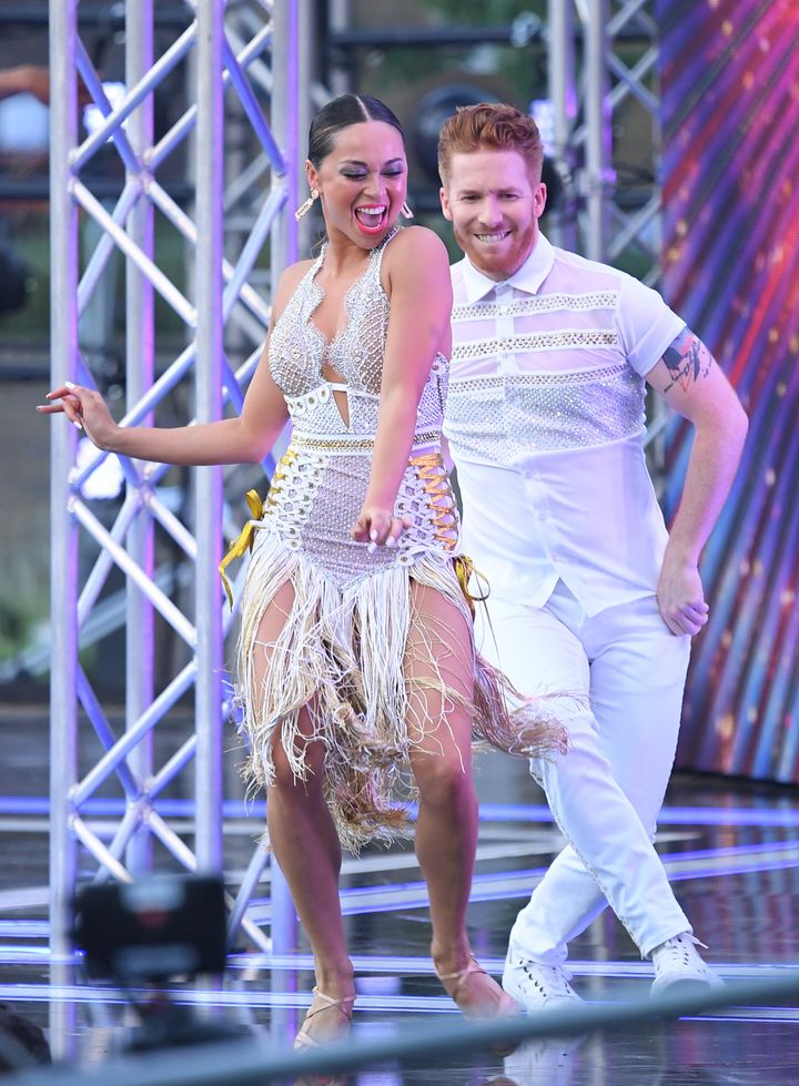 Katya and Neil Jones appeared together on stage at the Strictly launch
