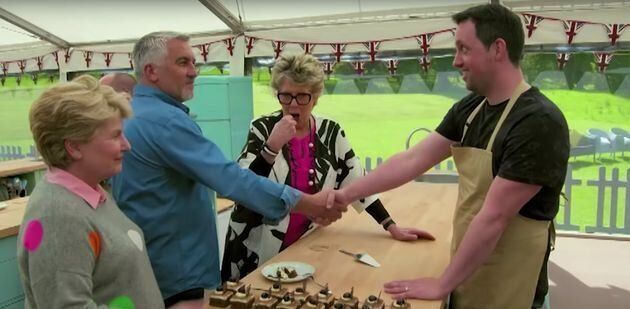 The Hollywood Handshake has become a trademark of Bake Off