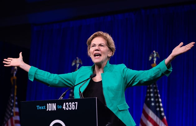 Elizabeth Warren, en el Comit&eacute; Nacional del Partido Dem&oacute;crata en San Francisco, el pasado...