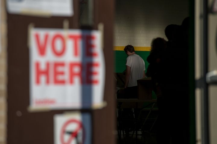 MEMPHIS, TN - NOVEMBER 6: Voters wait in line to cast their ballots on election day in Memphis, TN on November 6, 2018. (Photo by Brandon Dill for The Washington Post via Getty Images)