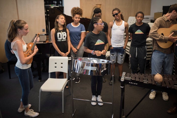 Students from the Regent Park School of Music in Toronto perform "Summer in the South," their composition from "Parkscapes" which is featured on Taylor Swift's song "It's Nice to Have a Friend."