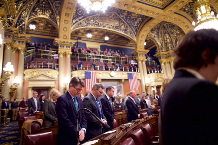 Prayer in the Pennsylvania House of Representatives on Dec. 19, 2016.