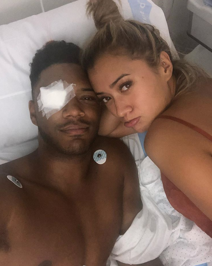 Theo Campbell and his girlfriend Kaz Crossley