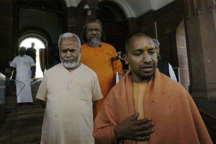 A 2007 photo of Yogi Adityanath with Swami Chinmayanand in New Delhi.