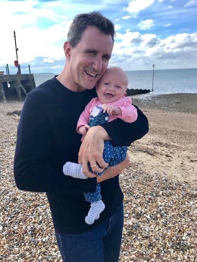 Undated family handout picture of Jonathan Goldstein with his seven-month-old daughter Saskia.