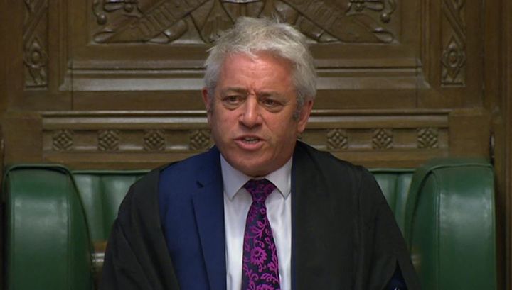 Speaker John Bercow speaks during Prime Minister Theresa May's last Prime Minister's Questions in the House of Commons, London.