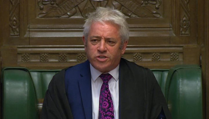 Speaker John Bercow speaks during Prime Minister Theresa May's last Prime Minister's Questions in the House of Commons, Londo
