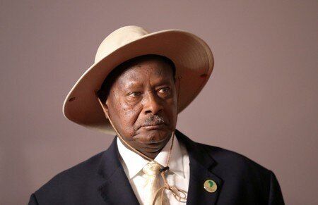 FILE PHOTO: Uganda's President Yoweri Museveni n Johannesburg