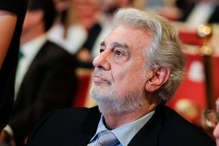 Spanish tenor Placido Domingo during the 10th International Congress of Excellence organized by Madrid's Regional Government held at Teatro de la Zarzuela in Madrid, Spain, 15 July 2019. (Photo by Oscar Gonzalez/NurPhoto via Getty Images)