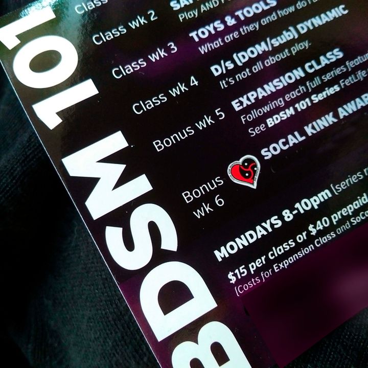 A series of BDSM 101 classes included information about the terminology and language used in the BDSM/kink community.
