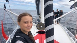 Greta Thunberg llega a Nueva York tras 14 días de