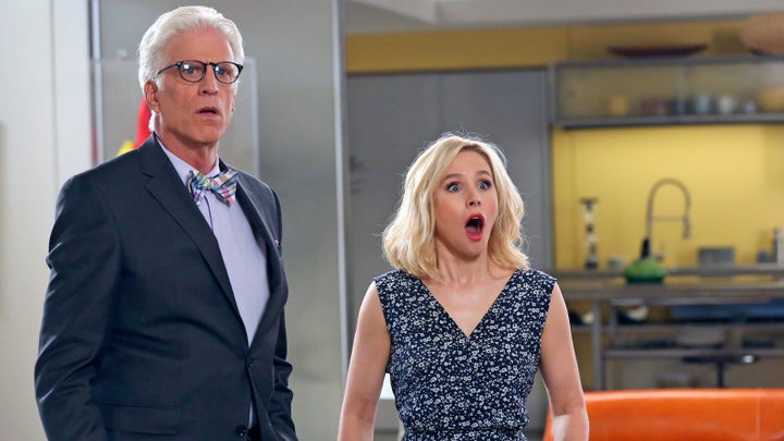 Ted Danson and Kristen Bell on "The Good Place."