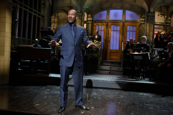 Eddie Murphy on the 40th anniversary special of "Saturday Night Live" in February 2015.