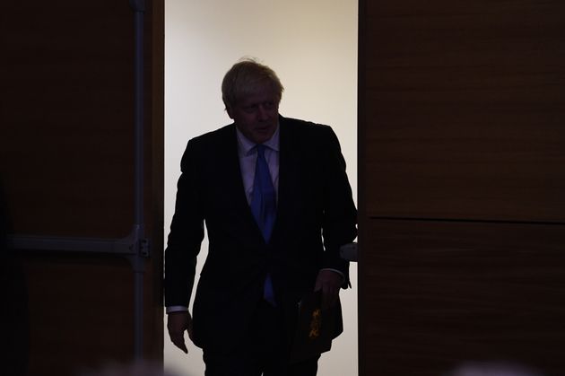 Prime Minister Boris Johnson during a press conference at the conclusion of the G7 summit in Biarritz, France.