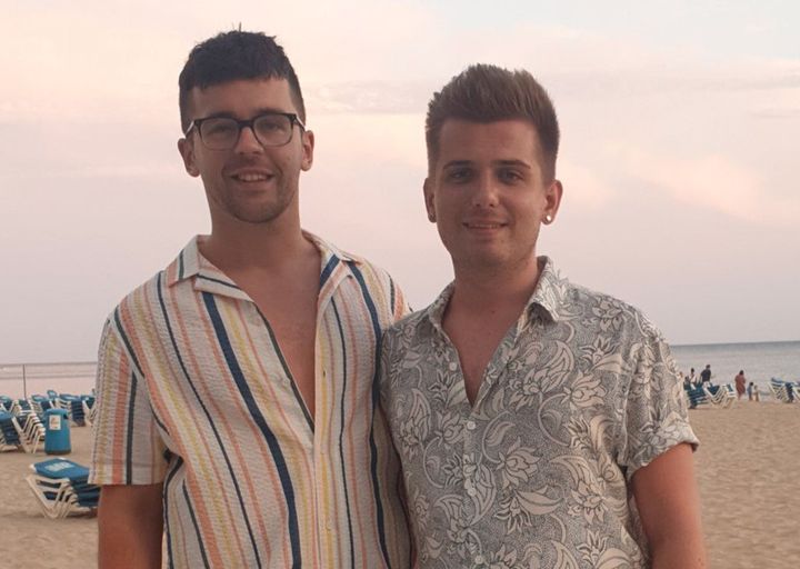 Iain Ross (left) and his boyfriend Declan (right).