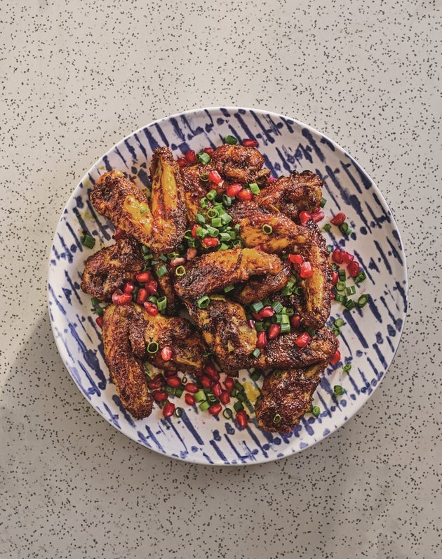 Sour lime and pomegranate wings from Adeena Sussman's new cookbook