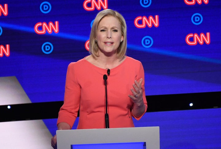 Sen. Kirsten Gillibrand highlighted her anti-Trump record and past political advocacy and legislation in her run for president. 