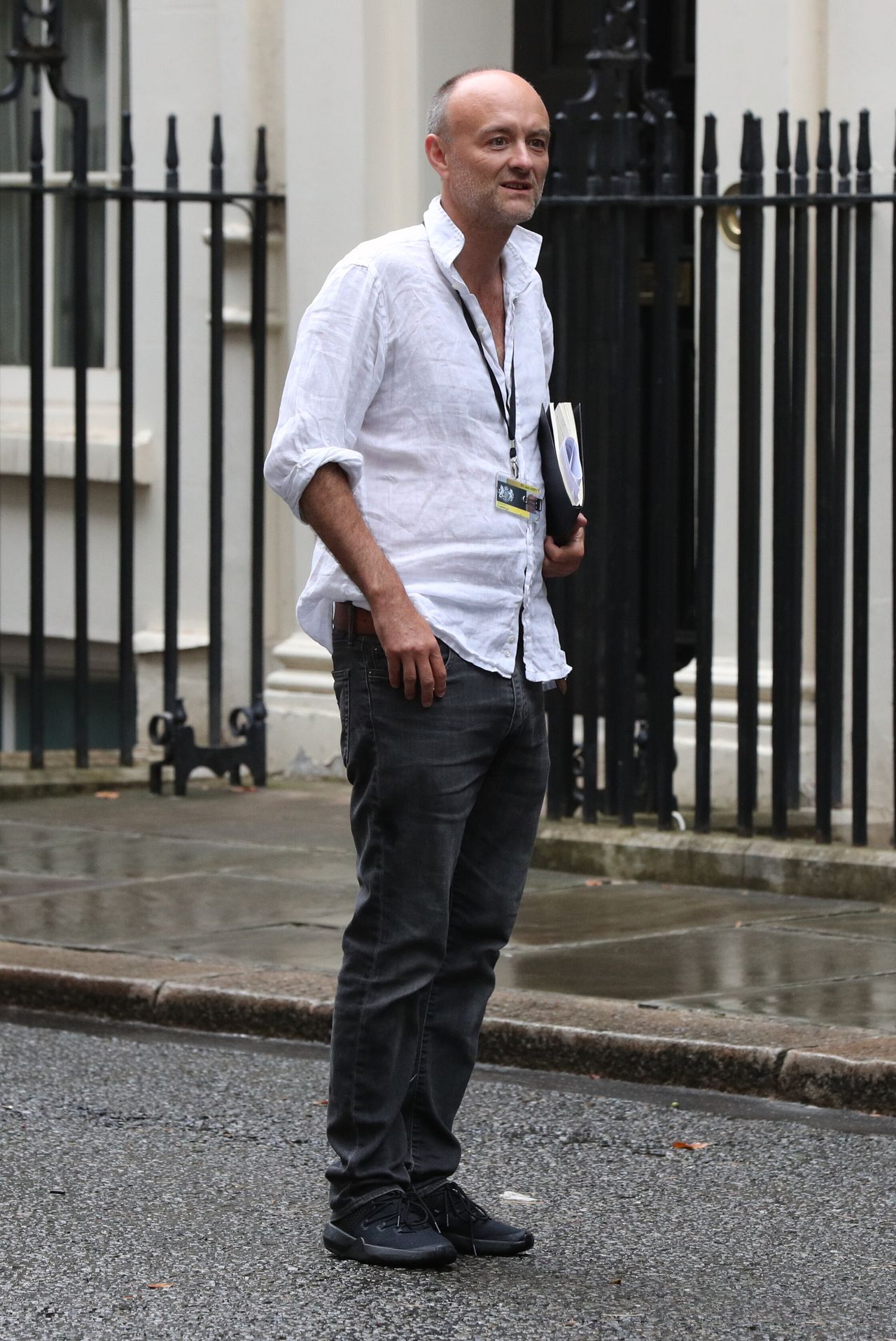 Dominic Cummings in Downing Street, London.