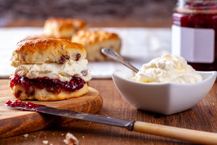 Scones with Strawberry Jam and Clotted Cream