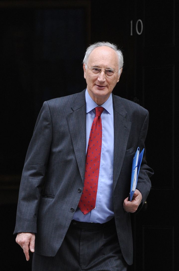 Sir George Young leaving Downing Street, London