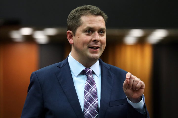 Andrew Scheer speaks during Question Period in the House of Commons on May 29, 2019.