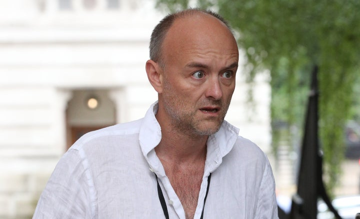 Dominic Cummings in Downing Street, London.