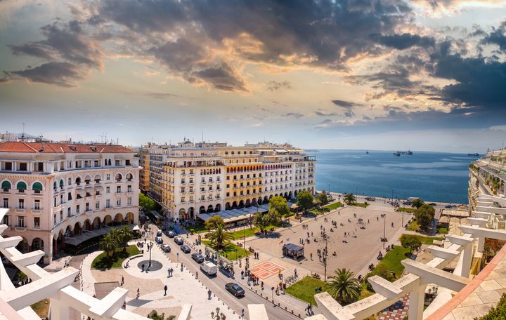 Aristotelous Square at Afternoon, Thessaloniki, Greece