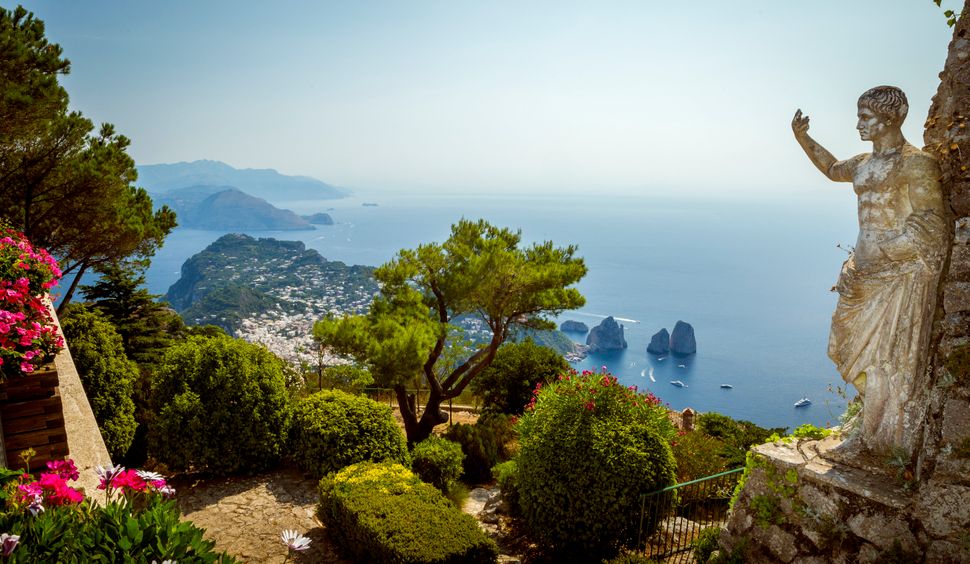 Panorama of Capri island from Mount Solaro