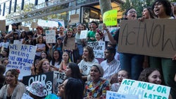 Hundreds Of Young People Strike In Front Of UN For Climate