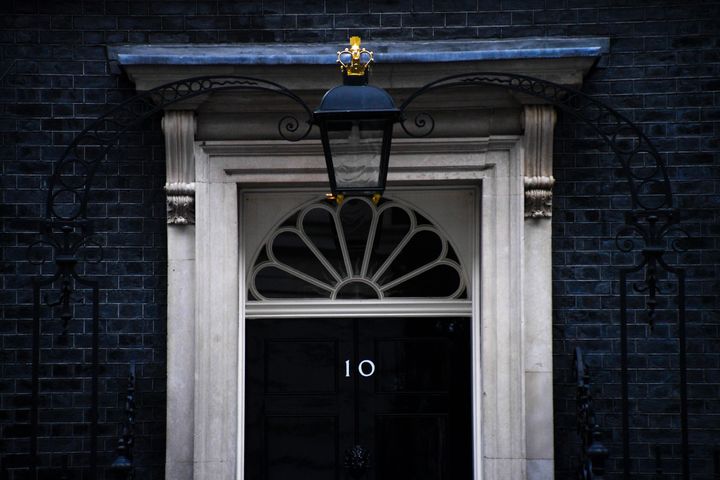 General view of 10 Downing Street, London on August 28, 2019. The Government is to ask the Queen to suspend Parliament until mid-September, to force through a no-deal Brexit. (Photo by Alberto Pezzali/NurPhoto via Getty Images)