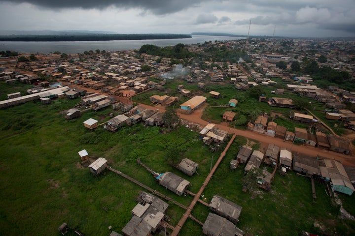 The view of an area due to be flooded by the Belo Monte hydroelectric dam in Pimental, near Altamira in Pará state, in November 2013. Environmentalists and indigenous tribes warned that the dam would wreak havoc to the Amazonian region.