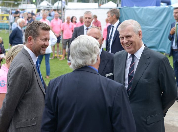 Prince Andrew pictured at the Dartmouth Royal Regatta 