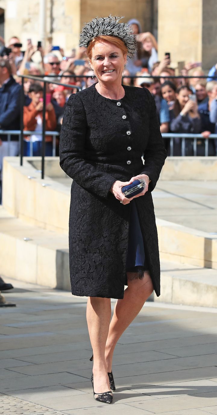 The Duchess Of York pictured outside York Minster
