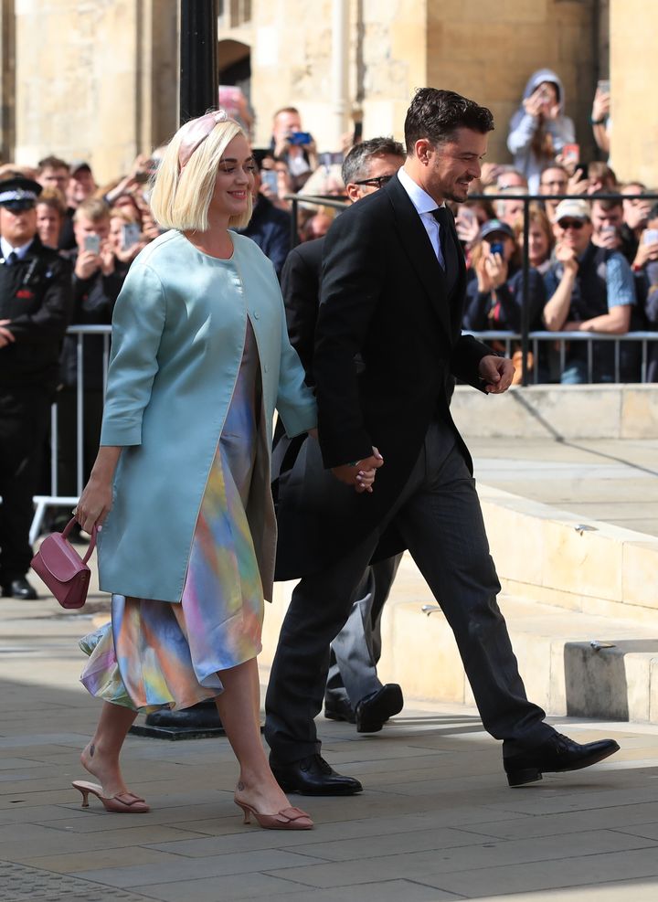 Katy Perry and Orlando Bloom arriving at York Minster
