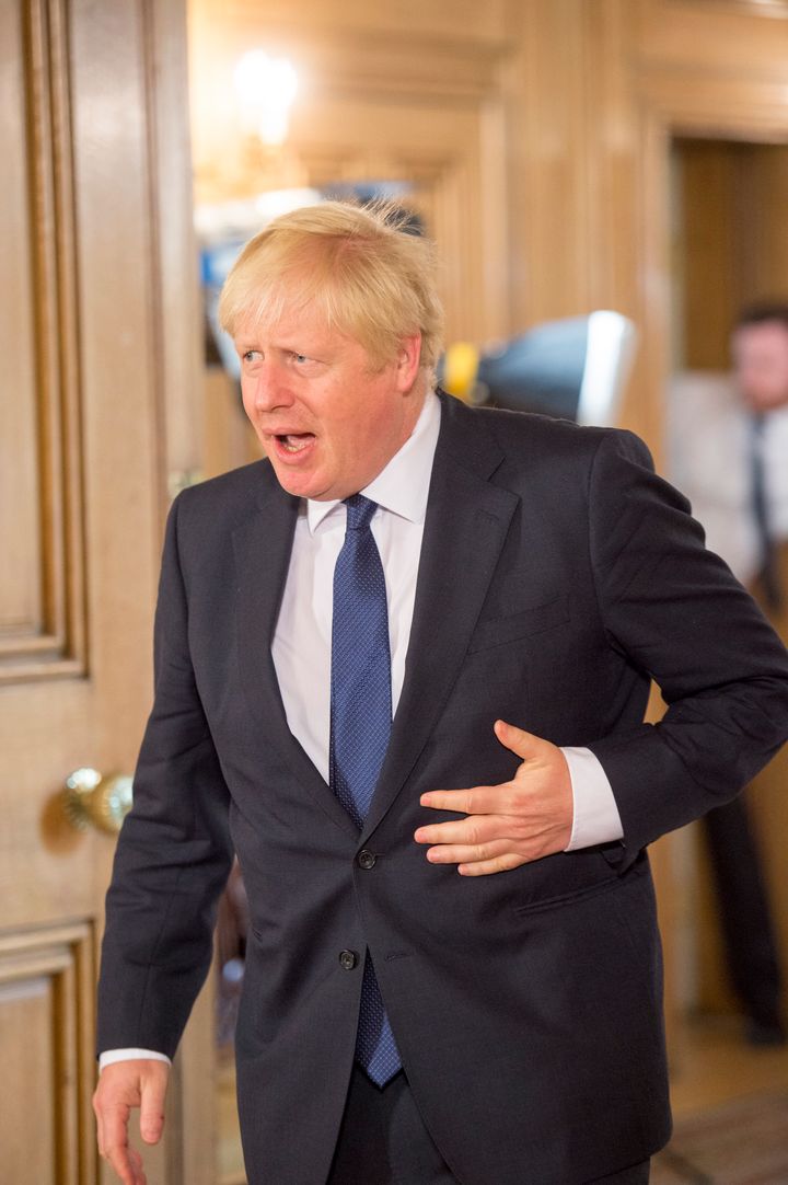 Prime Minister Boris Johnson pictured at Downing Street on Friday 