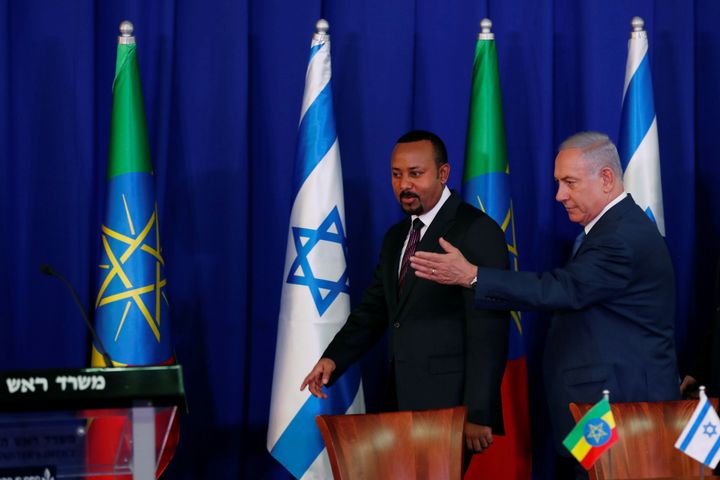 Ο πρωθυπουργός του Ισραήλ μαζί με τον αιθίοπα ομόλογό του, Άμπι Άχμεντ Άλι - 1η Σεπτεμβρίου 2019