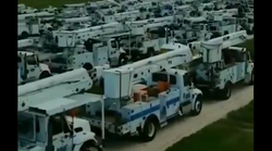 Ces dizaines de camions affluent vers la Floride pour faire face à l’ouragan