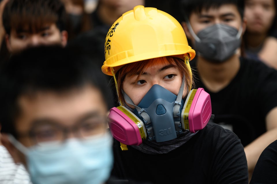 Students attend a school boycott rally at the Chinese University of Hong Kong on September 2, 2019, in...