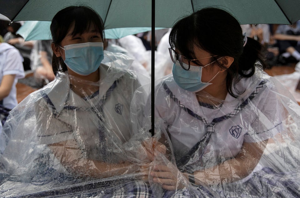 School students boycott their classes as they take part in a protest in Hong Kong, China September 2,...