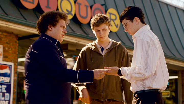 Jonah Hill, Michael Cera and Christopher Mintz-Plasse in "Superbad."