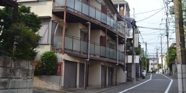 2018年3月に亡くなるまで、船戸結愛ちゃんがくらしていたアパート＝東京都目黒区