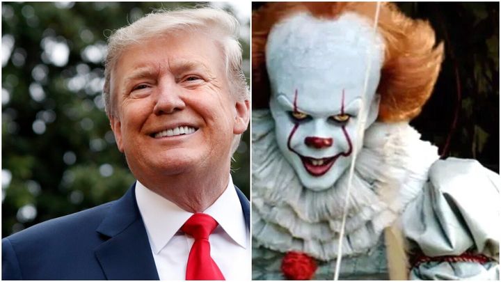 Donald Trump and Pennywise, the dancing clown