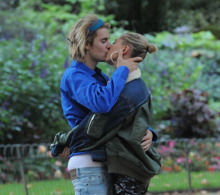 Justin and Hailey in London last year