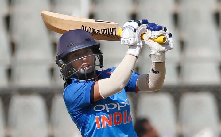 India's Mithali Raj bats during the second one-day international cricket match between India and England in Mumbai.