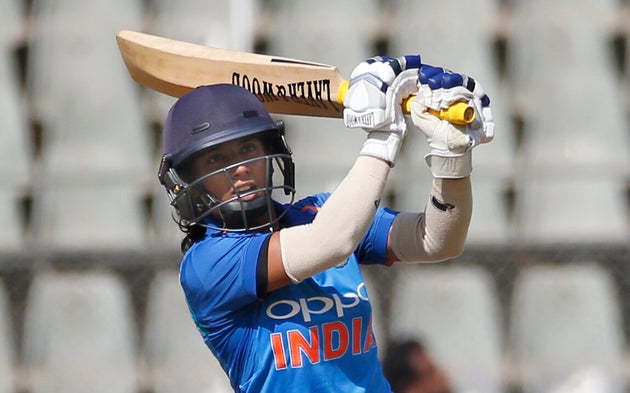 India's Mithali Raj bats during the second one-day international cricket match between India and England...