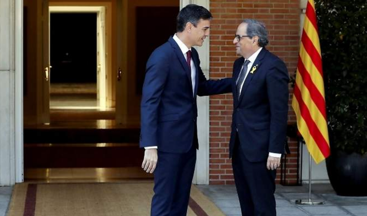 Imagen de archivo de Sánchez y Torra.