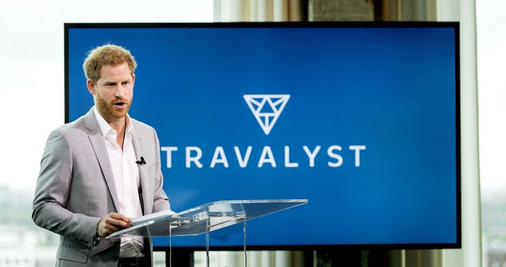 El príncipe Harry durante la presentación de Travalyst en Ámsterdam.