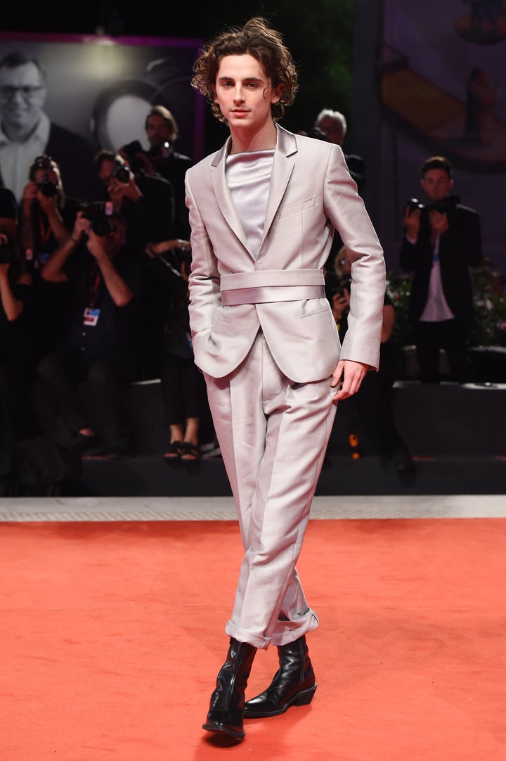 Dream dude Timothée Chalamet in a dream suit at the Venice Film Festival on Monday.